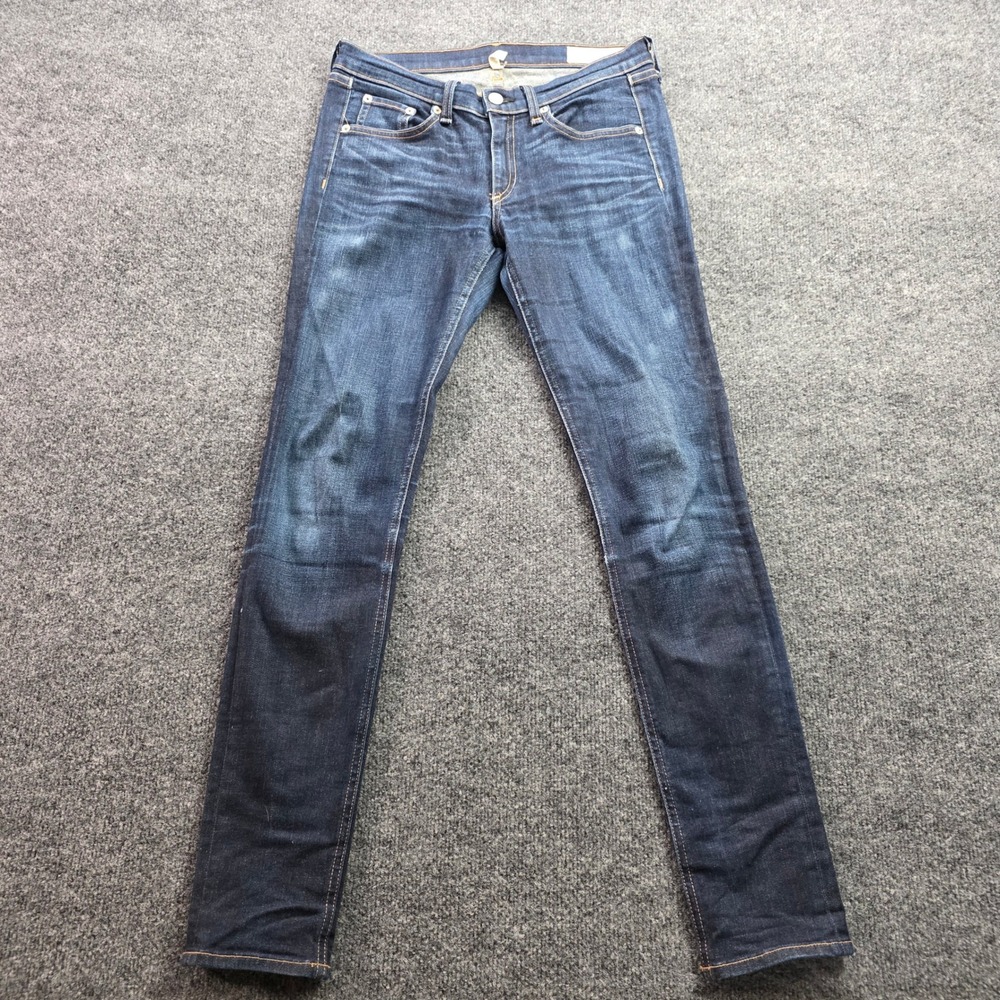 Rag & Bone Skinny Jeans Kensington Dark Wash Denim‎ USA Made Size 27 Blue Womens